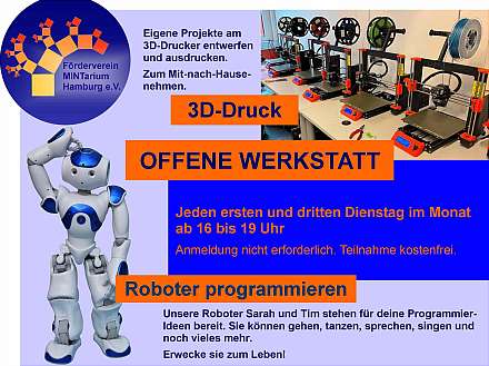 Offene Werkstatt 3D-Druck: Roboter programmieren