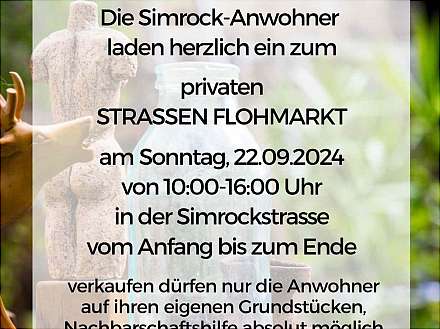 Privater Straßenflohmarkt Simrockstrasse